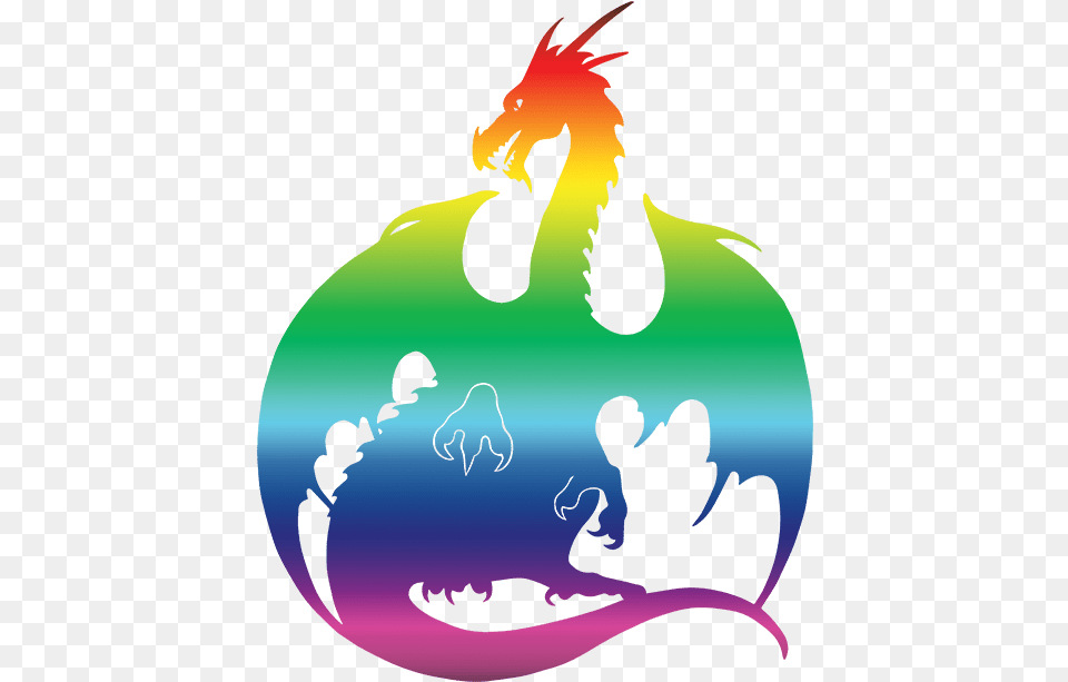 Rainbow Dragon Mugs Dragon Rainbow Silhouette, Person Png Image