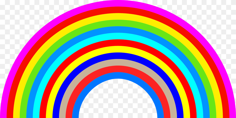 Rainbow Drop Color, Hoop, Light Png