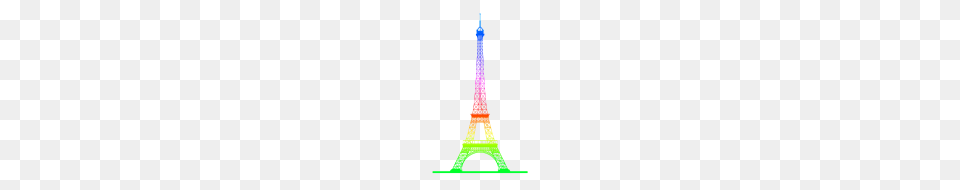Rainbow Eiffel Tower, City, Lighting, Architecture, Building Free Png Download