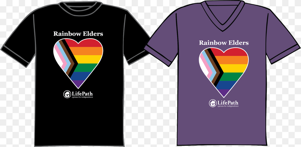 Rainbow Elders T Shirt Designs Graphic Design, Clothing, T-shirt Free Transparent Png