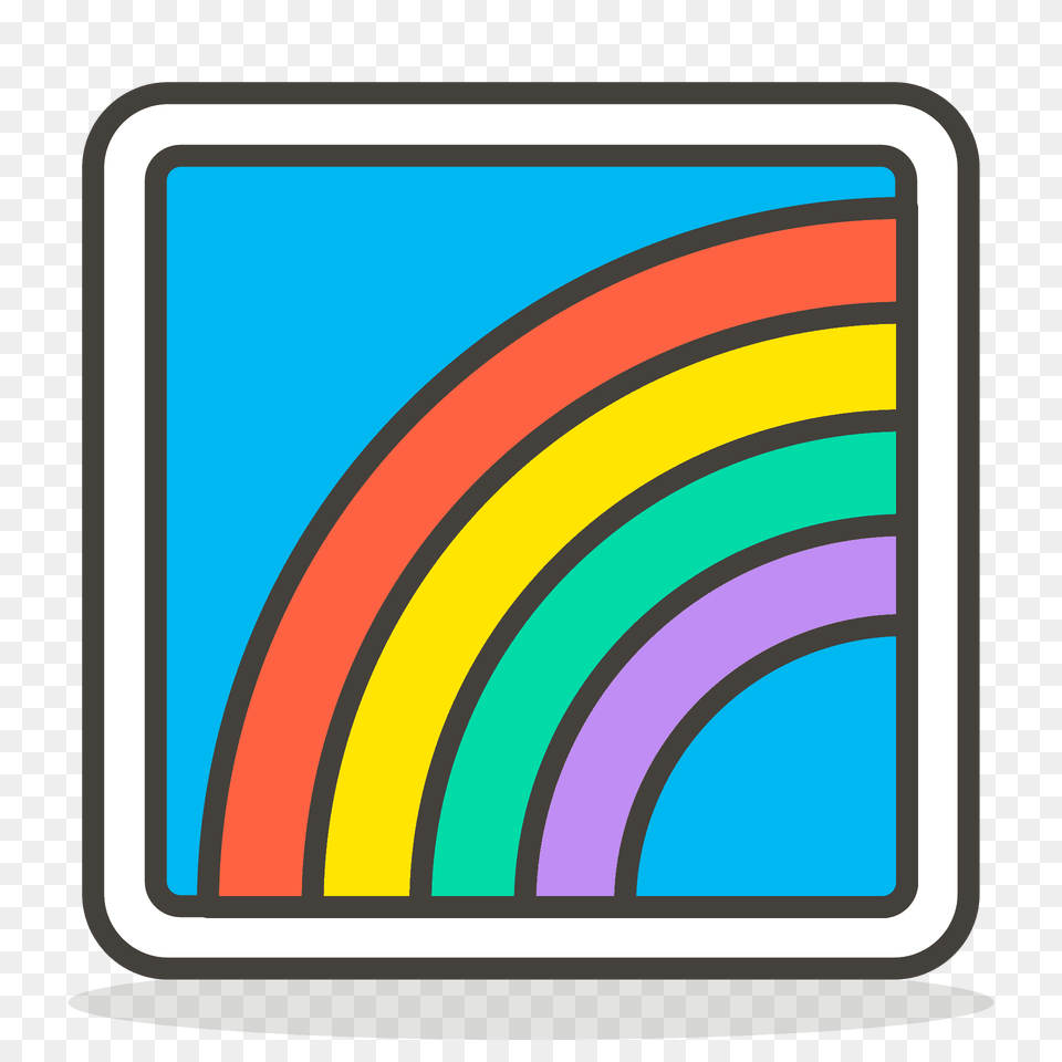 Rainbow Emoji Clipart, Art, Modern Art, Graphics Png Image