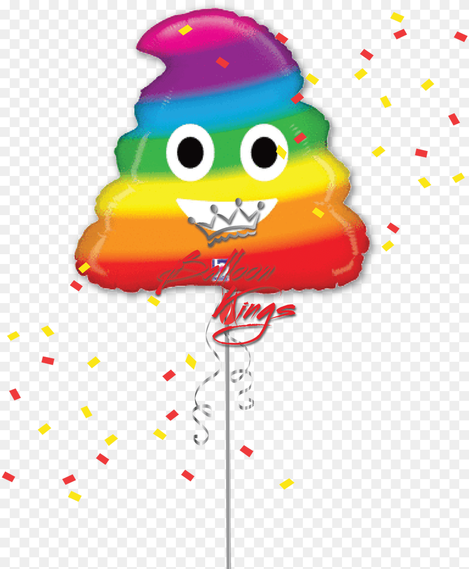 Rainbow Emoji Poo Rainbow Poop Emoji Balloon, Food, Sweets, Nature, Outdoors Free Transparent Png