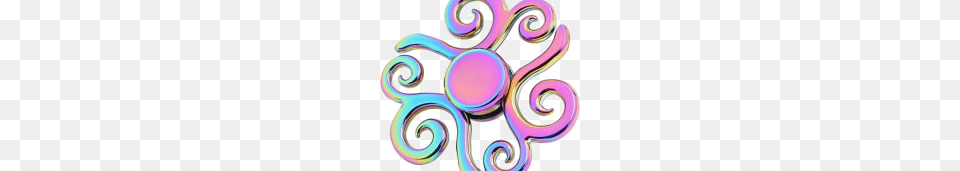 Rainbow Fidget Spinner With Background, Art, Floral Design, Graphics, Pattern Free Transparent Png