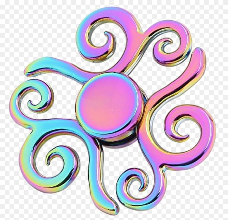 Rainbow Fidget Spinner With Transparent Background Cool Fidget Spinner Designs, Art, Floral Design, Graphics, Pattern Free Png Download