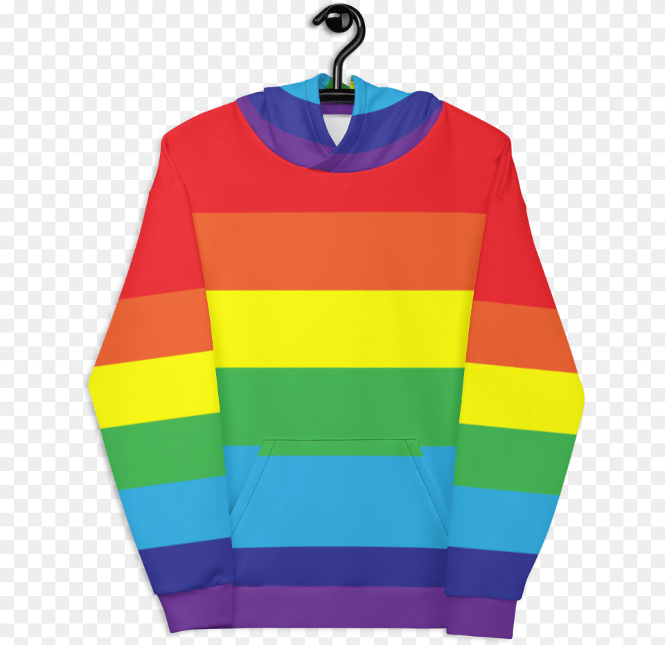 Rainbow Flag Hoodie Hoodie, Clothing, Knitwear, Sweater, Sweatshirt Free Png Download
