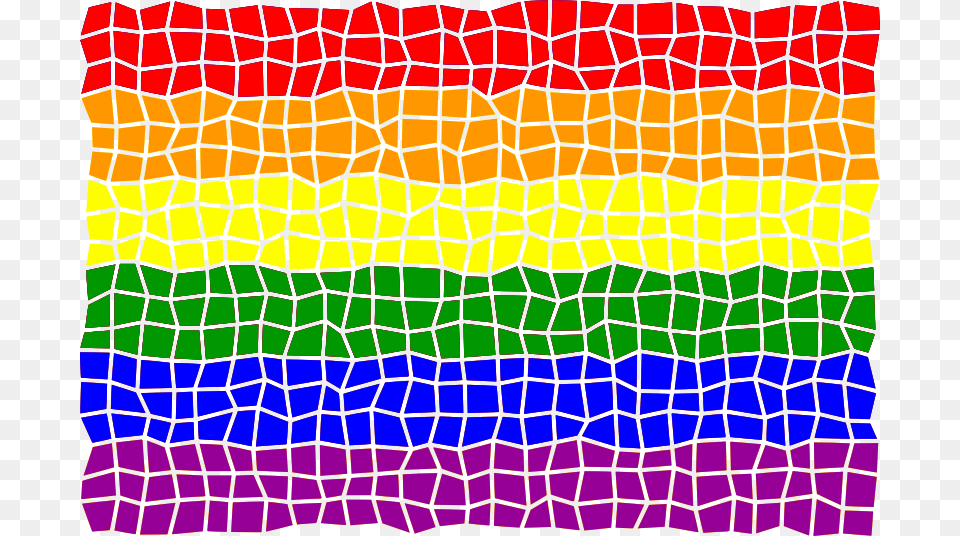 Rainbow Flag Mosaic Rainbow Mosaic Clip Art, Pattern Png