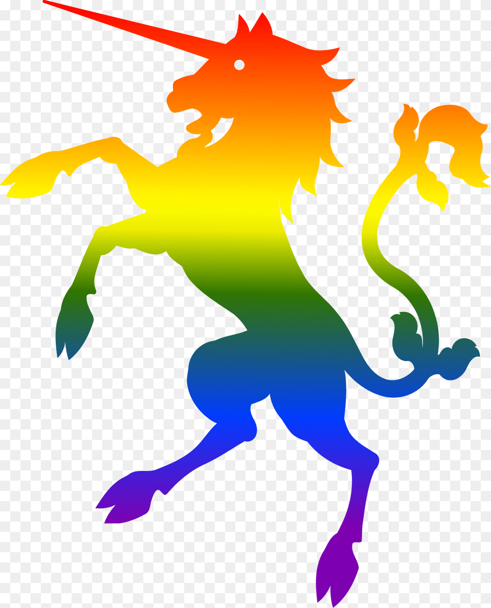 Rainbow Flag Unicorn Mythology Rainbow Flag With Unicorn, Dragon, Person Free Transparent Png