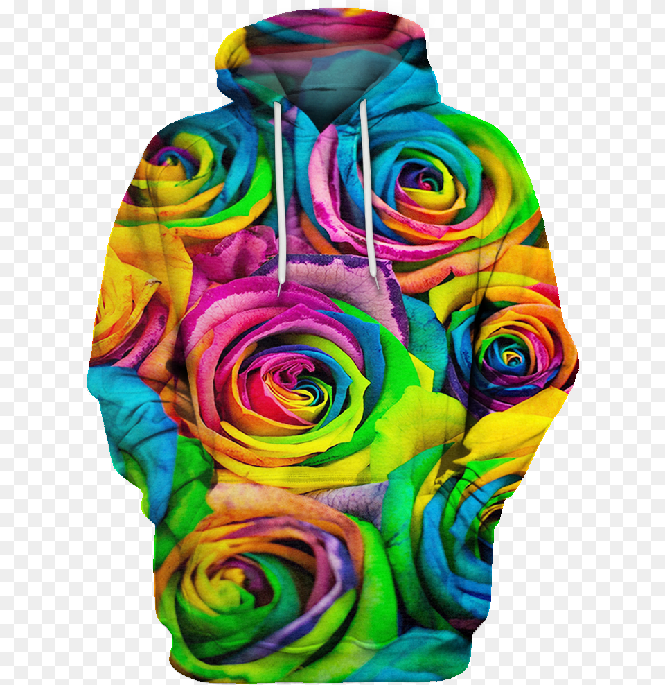 Rainbow Flower, Clothing, Sweater, Knitwear, Sweatshirt Free Png