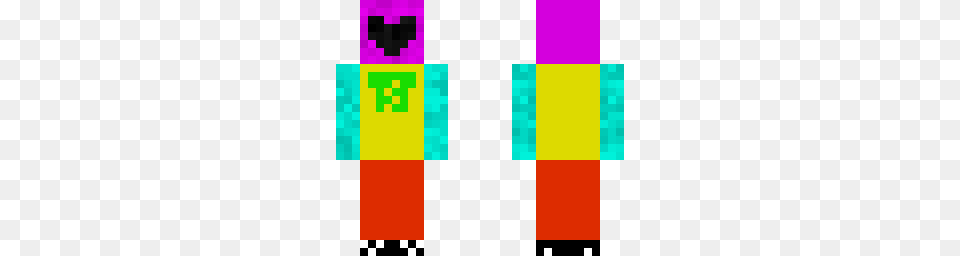 Rainbow Girl Heart Minecraft Skins Free Png Download