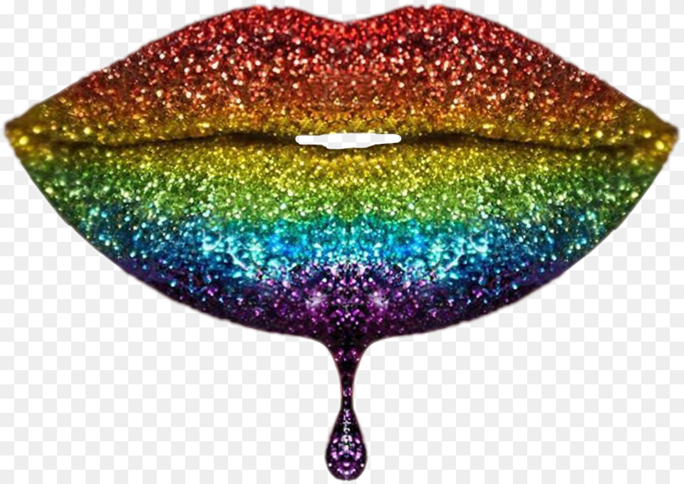 Rainbow Glitter Rainbowglitter Lips Transparent Background Glitter Lips, Accessories, Animal, Fish, Sea Life Png Image