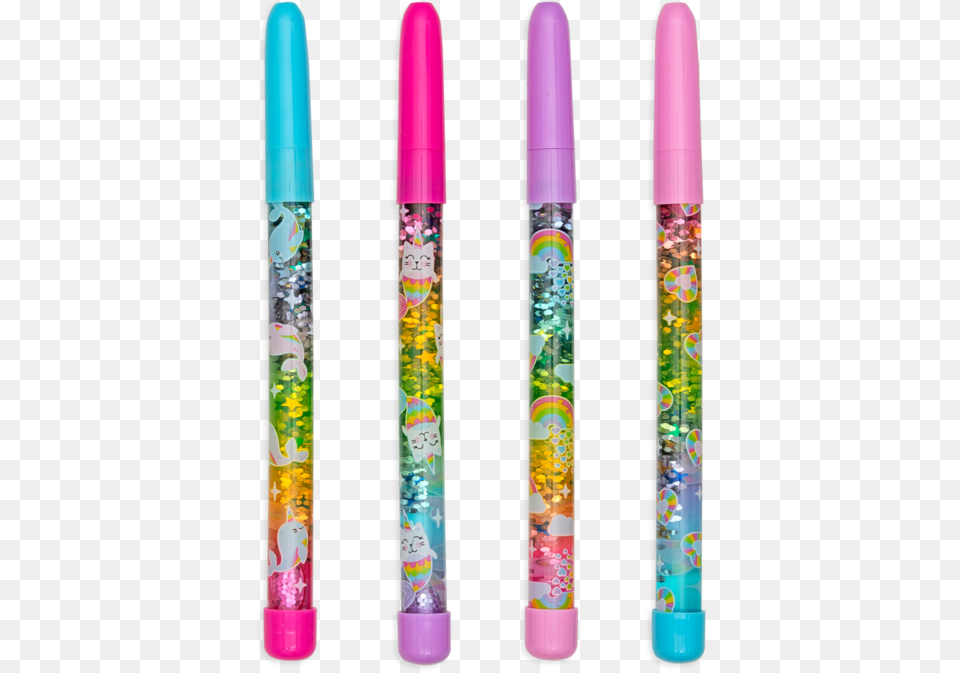 Rainbow Glitter Wand Ballpoint Pens Eye Liner, Pen Free Png Download
