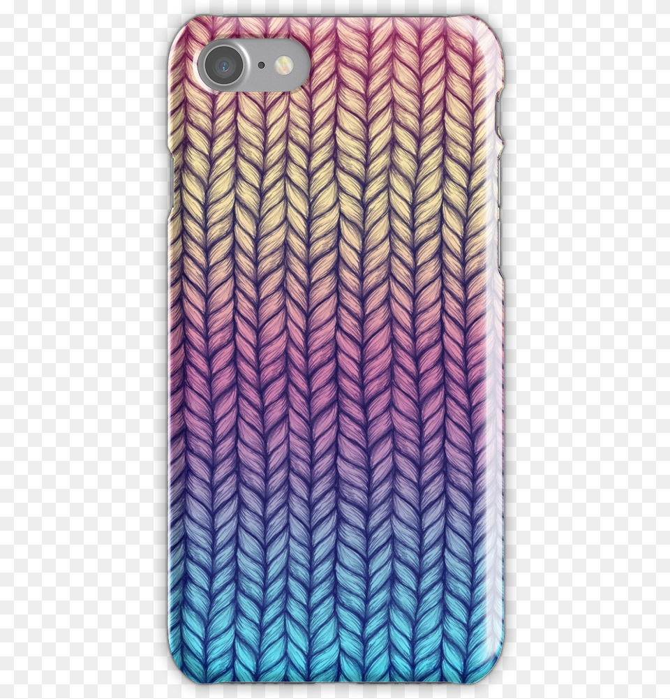 Rainbow Gradient Chunky Knit Pattern Iphone 7 Snap Gray White And Purple Custom Wallpaper By Micklyn, Electronics, Mobile Phone, Phone Free Png