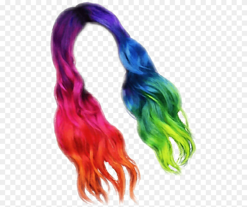 Rainbow Hair, Dye, Adult, Female, Person Png Image