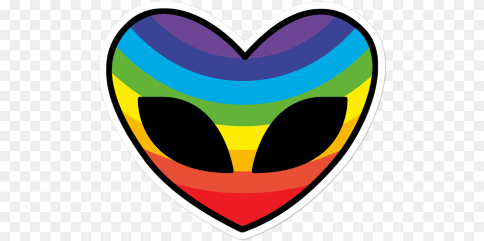 Rainbow Heart Alien Sticker U2014 Contagion Media Girly, Logo Free Png Download