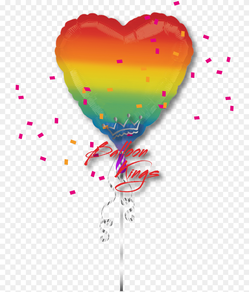 Rainbow Heart Balloon Baptism, Food, Sweets, Candy, Person Free Transparent Png