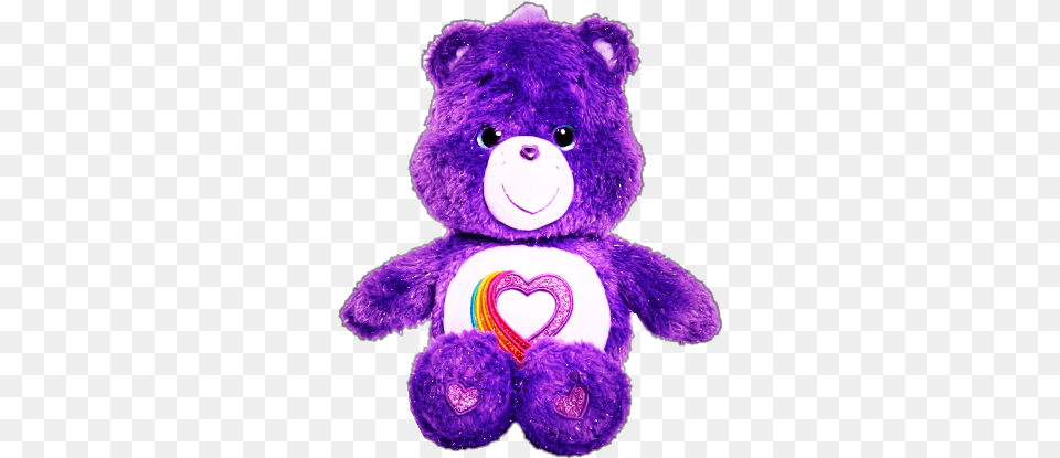 Rainbow Heart Care Bear 480x518 Clipart Care Bear, Teddy Bear, Toy, Plush Png Image