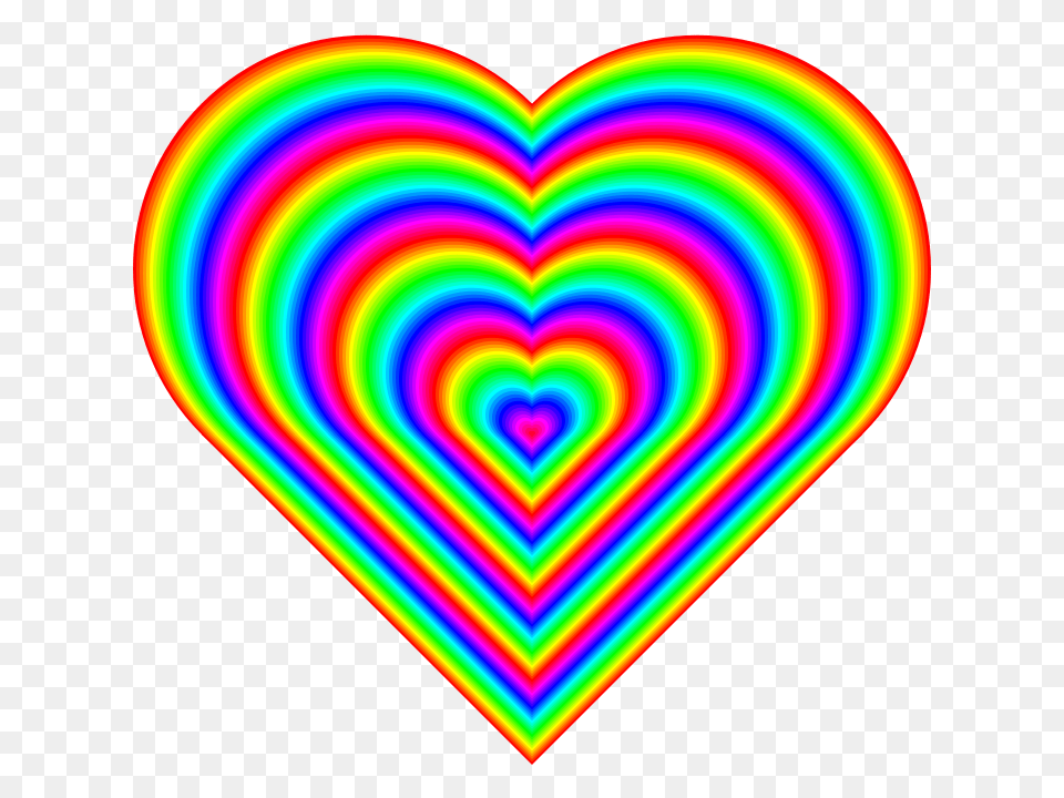 Rainbow Heart Clip Art Cliparts, Disk, Light Free Png Download