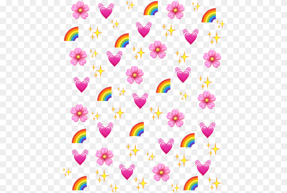 Rainbow Heart Emoji Background Hearts Emoji Background, Pattern Free Png Download