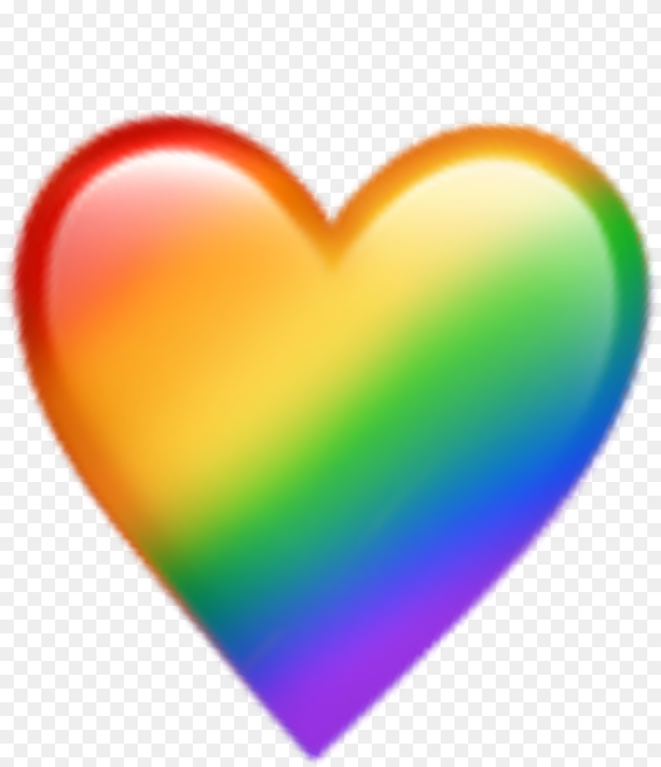 Rainbow Heart Emoji Emojis Aesthetic Tumblr Rainbow Heart Emoji, Balloon, Disk Free Png Download