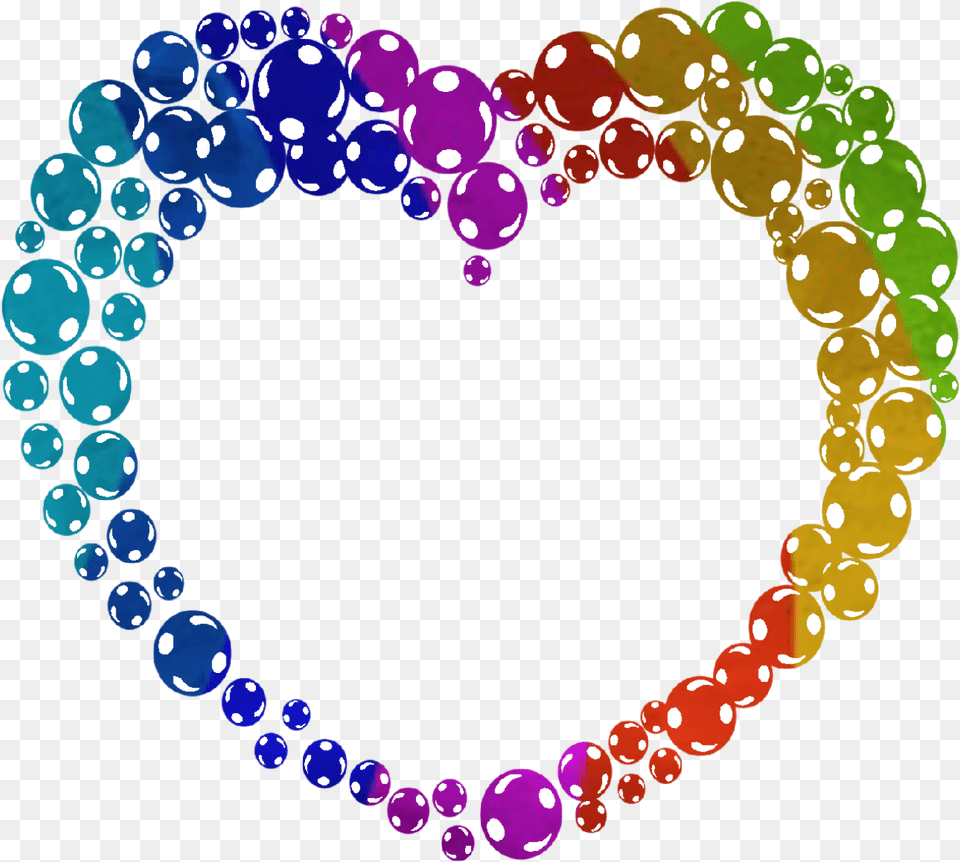 Rainbow Heart Frame Corazn De Perlas, Balloon, Accessories, Jewelry, Necklace Free Png Download