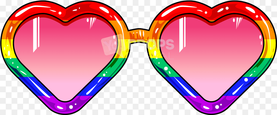 Rainbow Heart Glasses Rainbow Sunglasses Clipart, Accessories, Goggles, Hockey, Ice Hockey Free Transparent Png