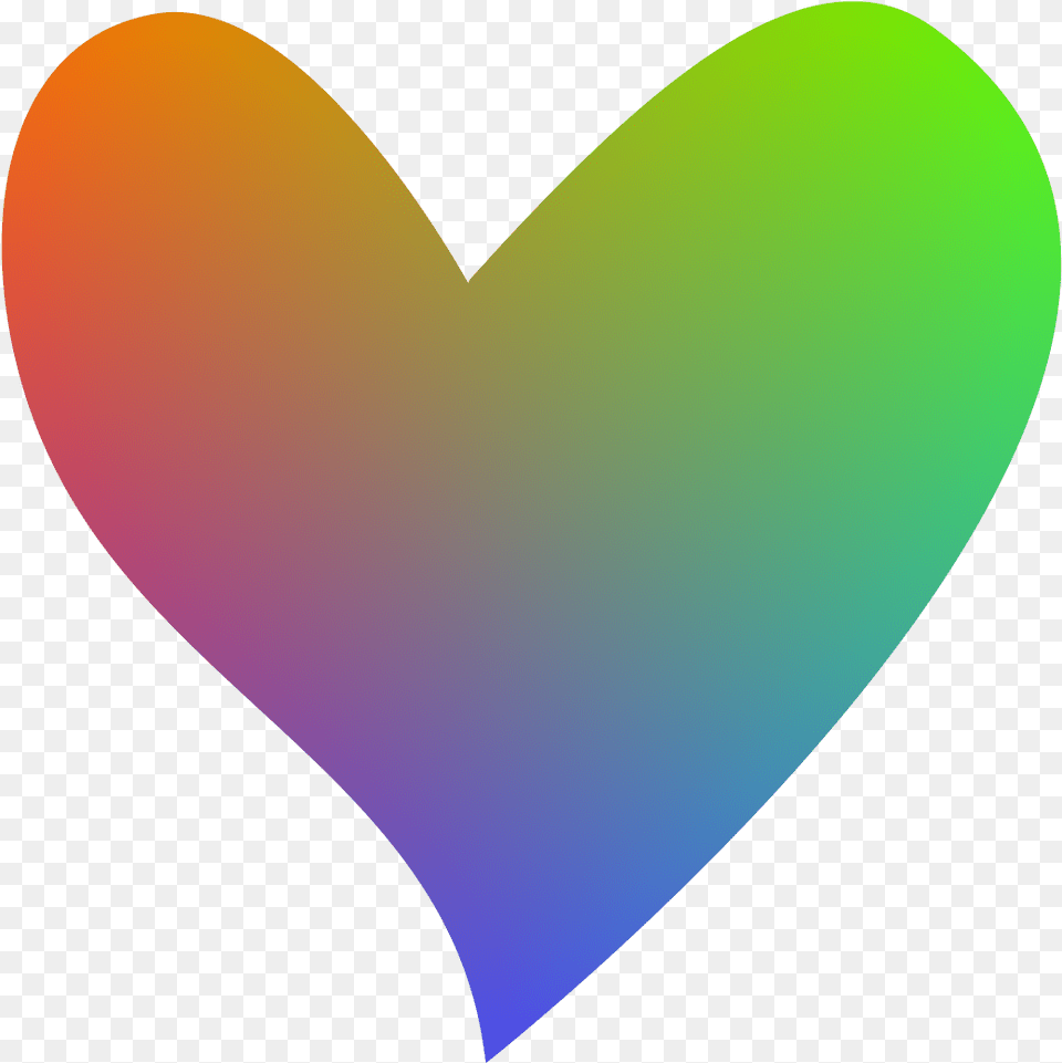 Rainbow Heart Heart Shape With Clear Background, Balloon Free Png Download