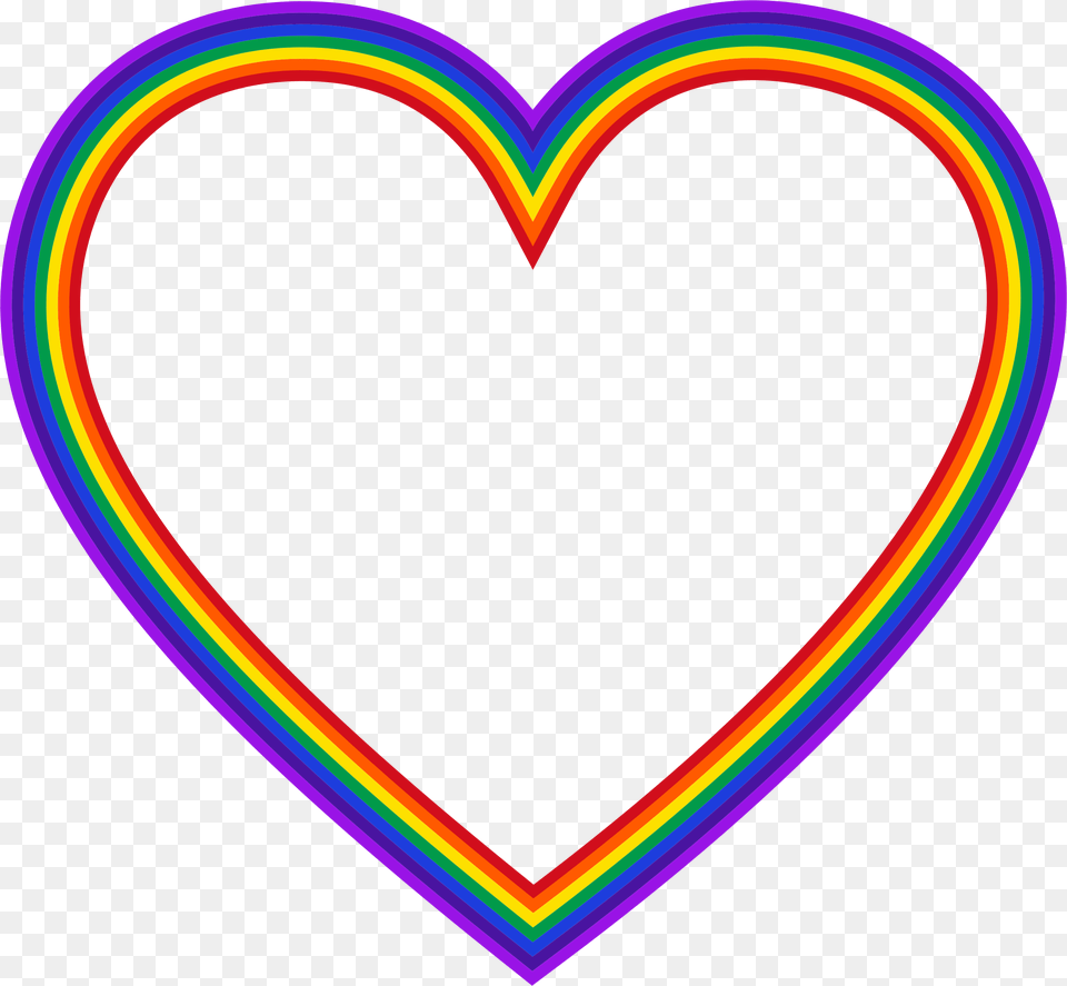 Rainbow Heart Icons, Light Free Png Download