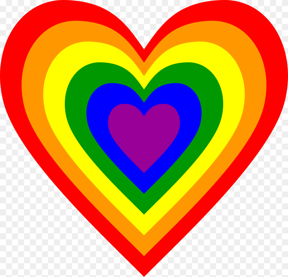 Rainbow Heart Icons Png