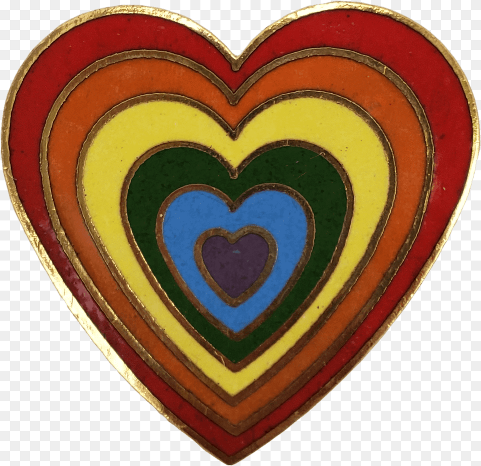 Rainbow Heart Pin Decorative, Tape, Armor Free Png