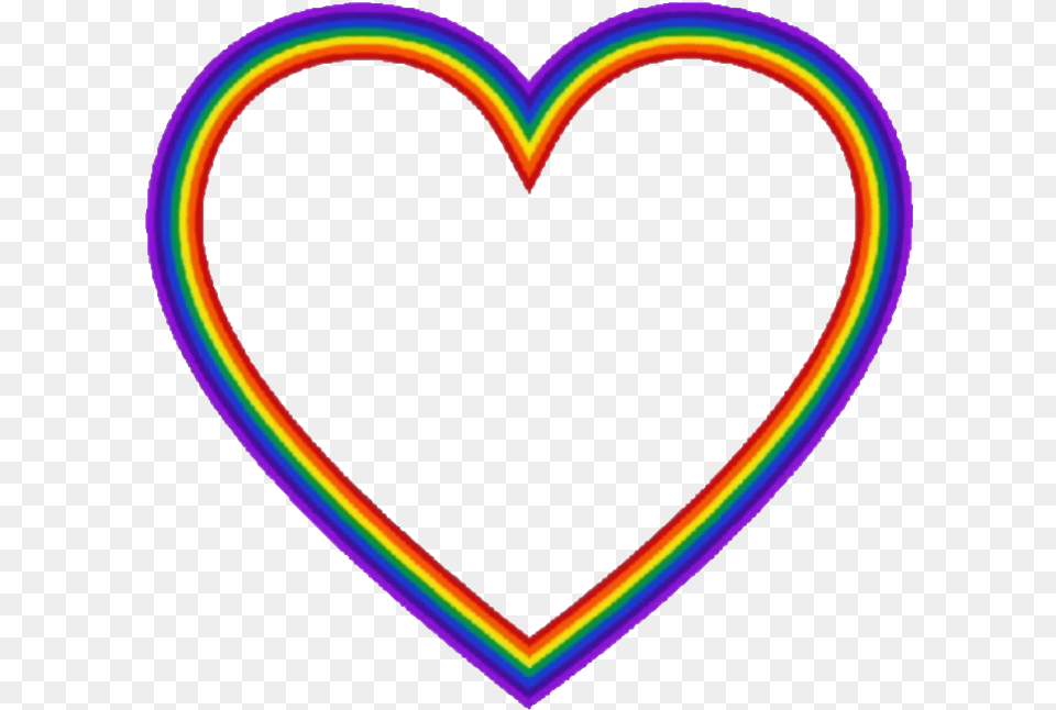Rainbow Heart Softie Soft Sticker Transparent Rainbow Heart Png