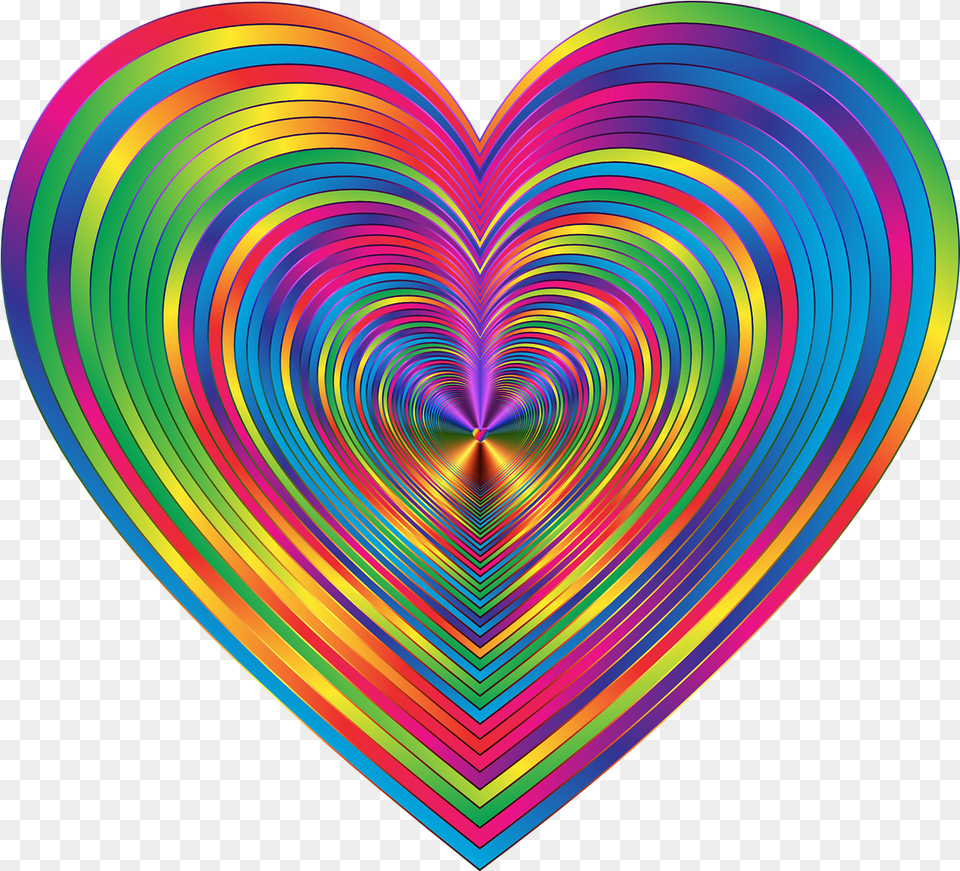 Rainbow Heart Tie Dye Heart, Pattern, Disk, Accessories, Fractal Png