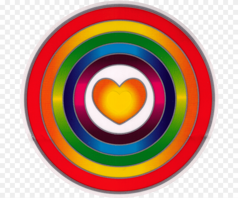 Rainbow Heart Window Sticker Decal Target Free Transparent Png