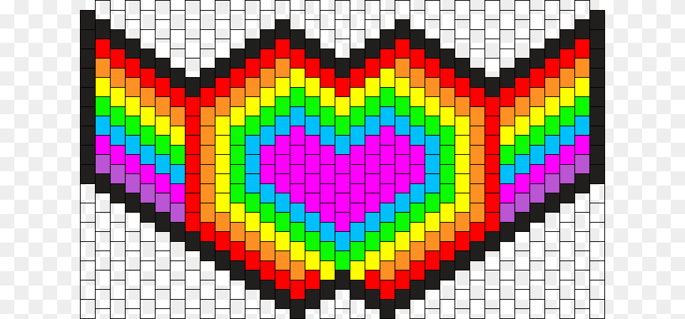 Rainbow Heart Winged Mask Bead Pattern Rainbow Heart Patterns, Accessories, Art Free Png Download