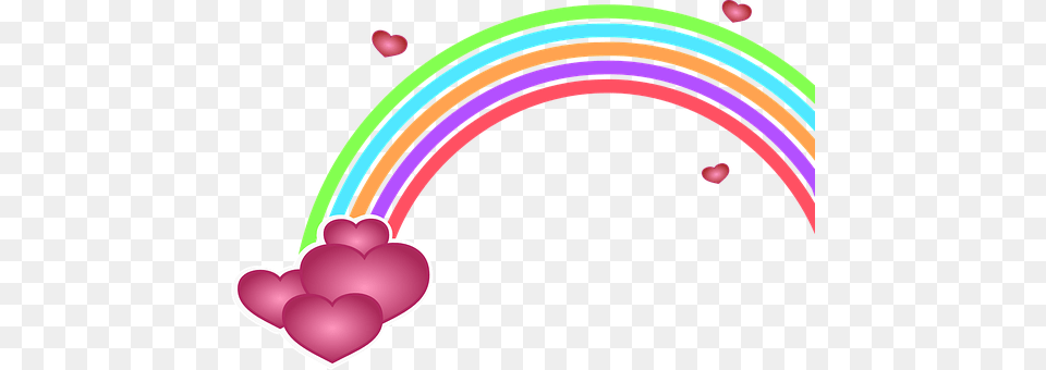 Rainbow Hearts Colors Colorful Curved Curv Valentine39s Day Clip Art, Graphics, Light, Disk Free Png
