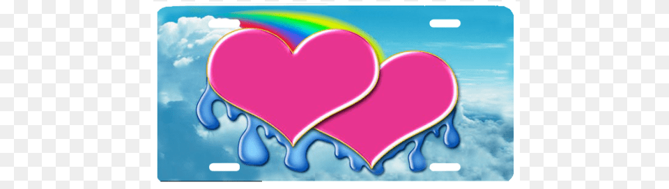 Rainbow Hearts Heart, Disk Free Png