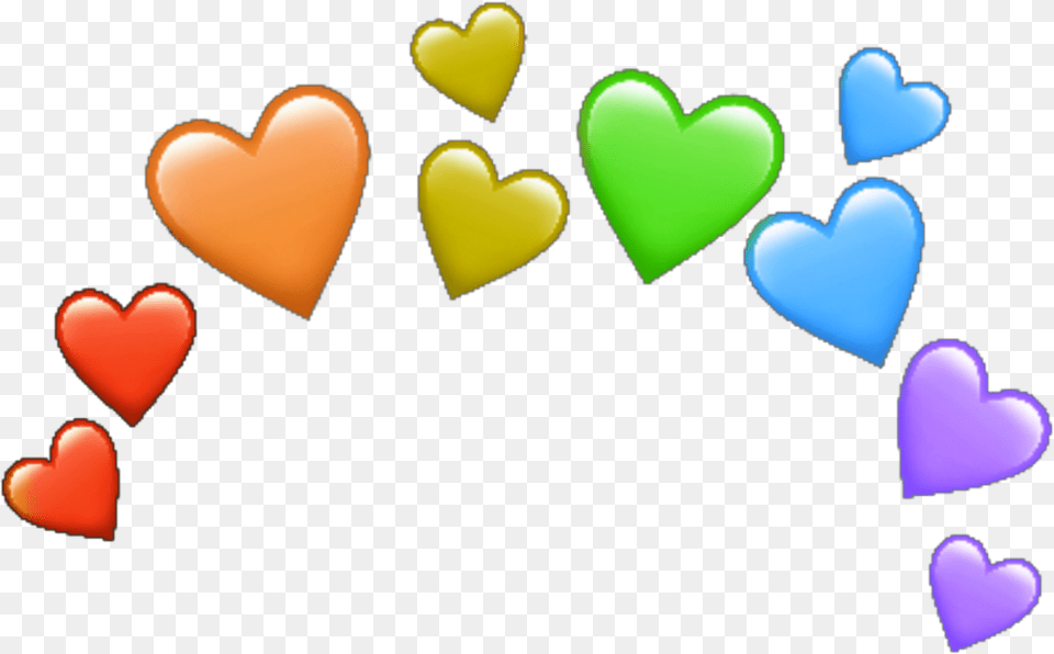 Rainbow Hearts Heart Arcoiris Corazones Corazon Heart Crown, Ball, Sport, Tennis, Tennis Ball Png Image