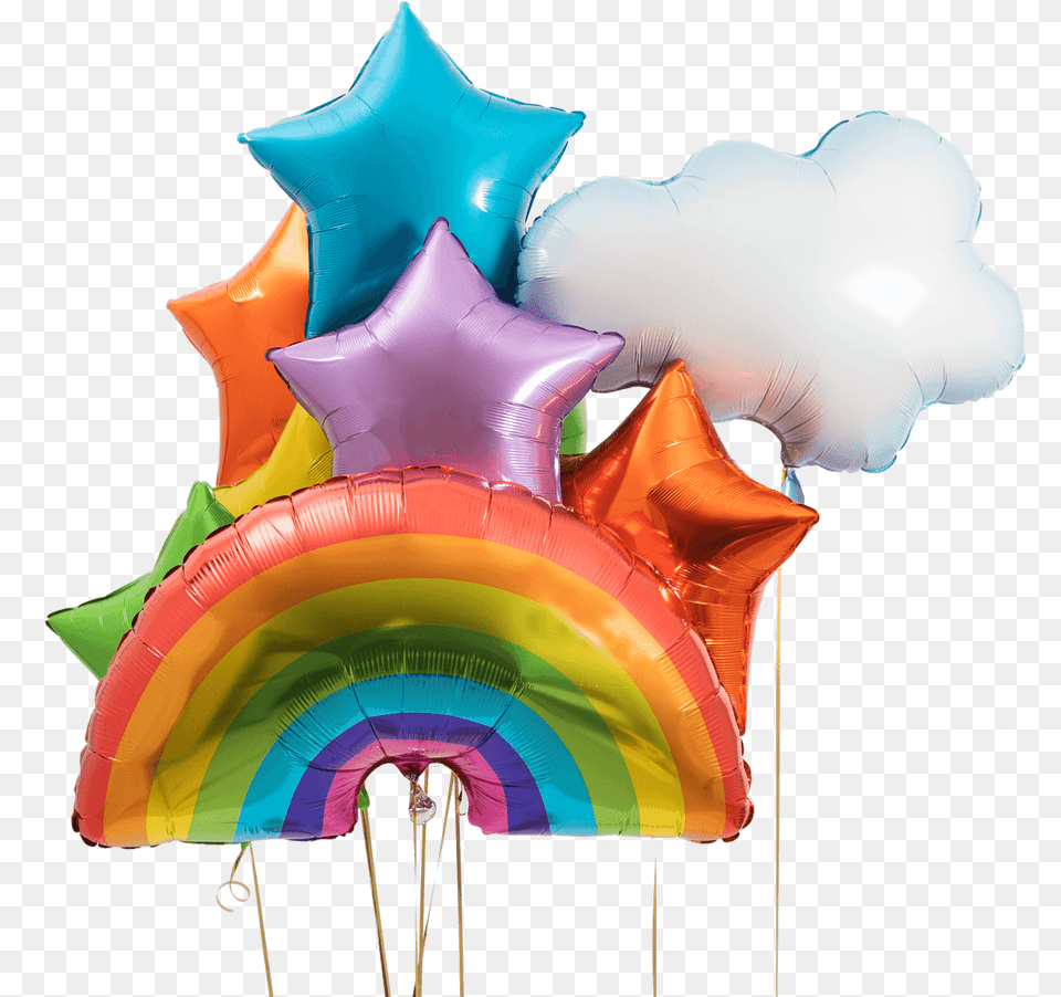 Rainbow Helium Filled Balloon Bouquet Rainbow Helium Balloon Bouquet, Toy Png