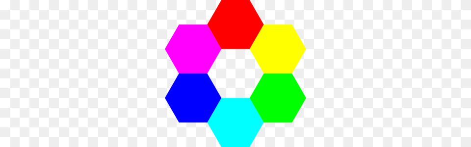 Rainbow Hexagons Clip Art Free Png