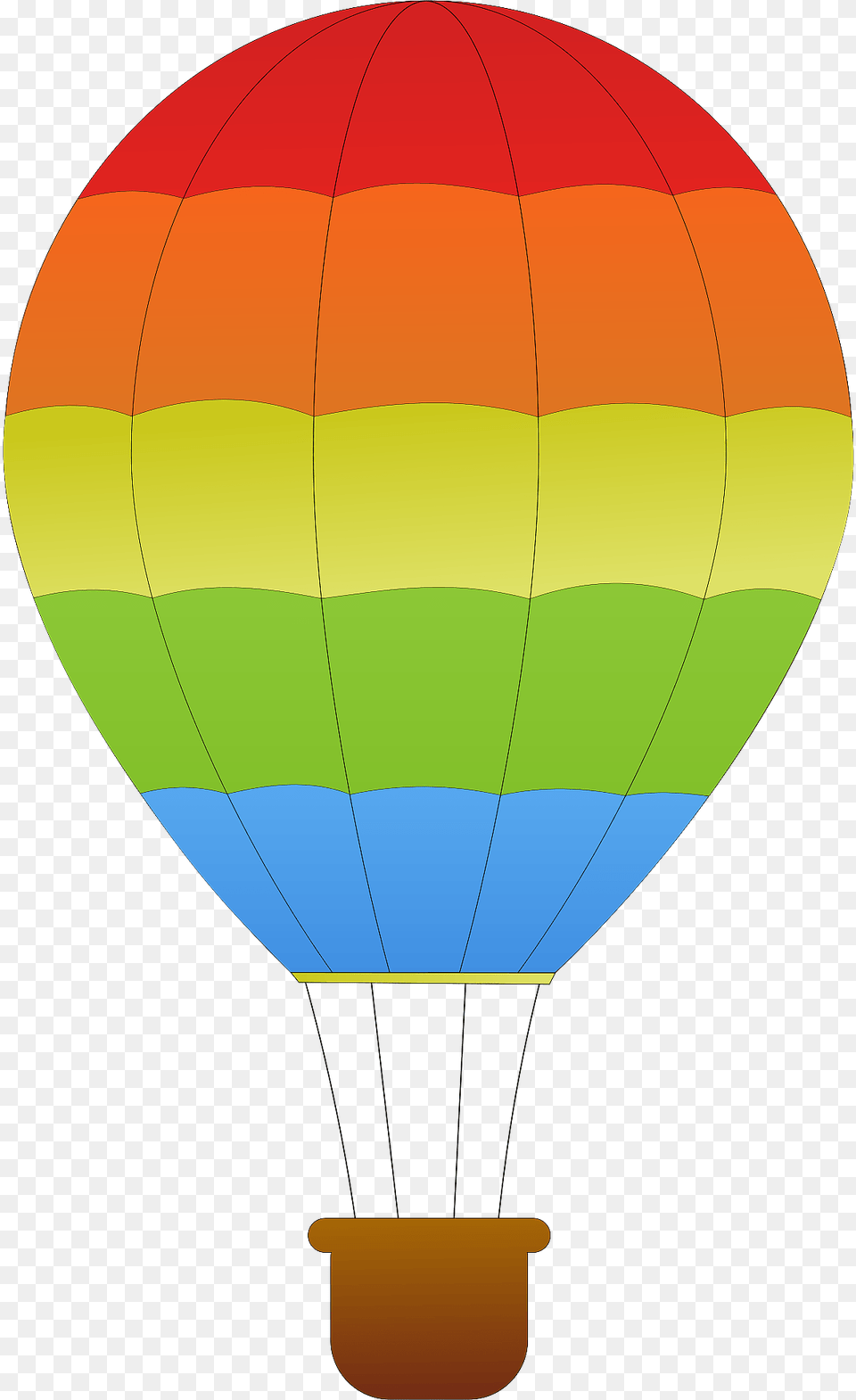 Rainbow Horizontal Striped Hot Air Balloon Clipart, Aircraft, Hot Air Balloon, Transportation, Vehicle Free Png Download