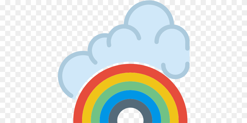 Rainbow Icon Concave Lines Free Png