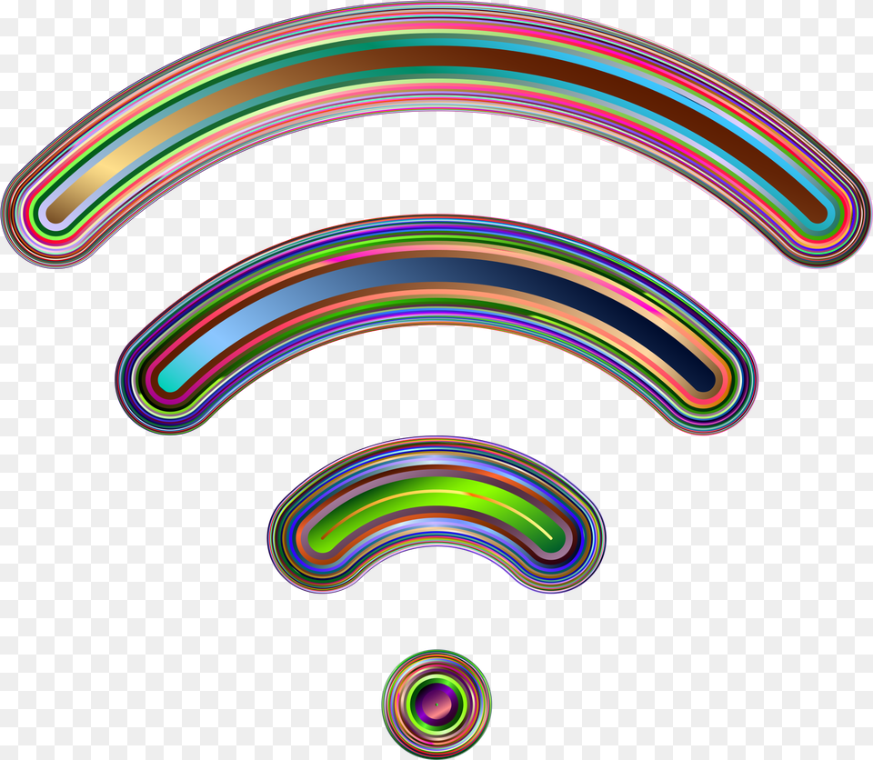 Rainbow Icon Of Wifi Image Animasi Wifi, Light, Art, Graphics, Pattern Free Png