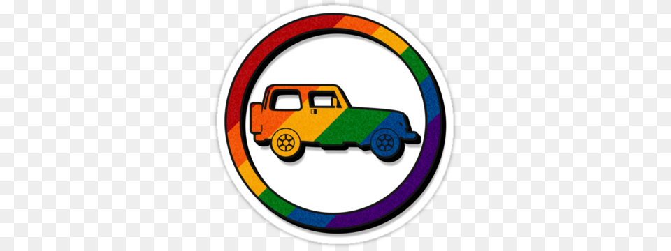 Rainbow Jeep Rainbow Jeep Icon Stickers, Vehicle, Truck, Transportation, Pickup Truck Free Png Download