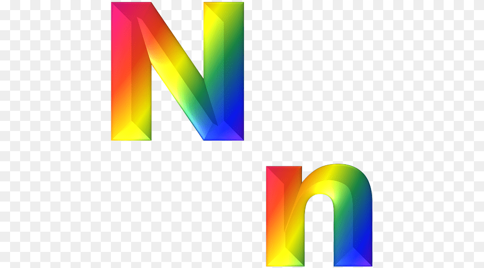 Rainbow Letter N, Art, Graphics, Logo, Text Free Png Download