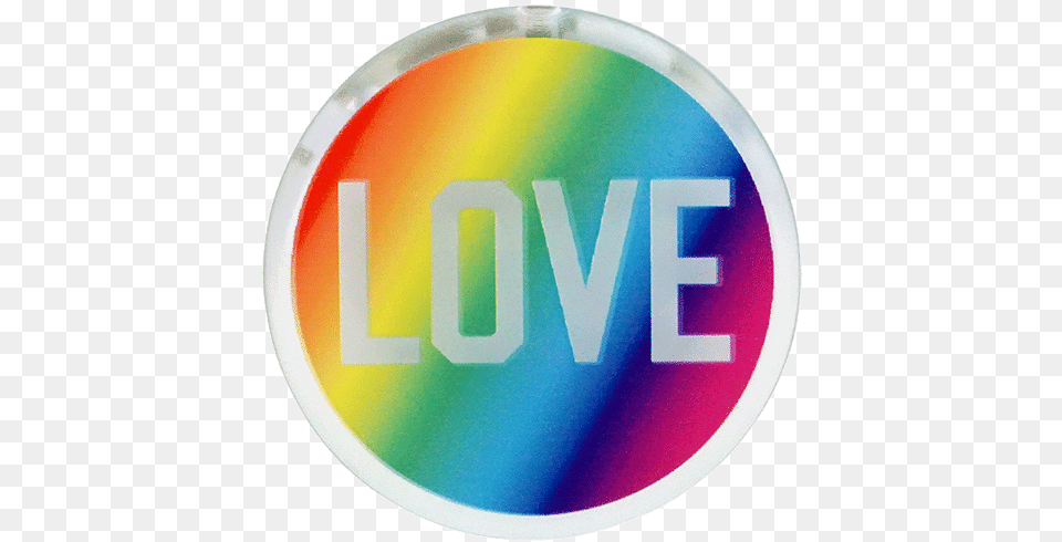 Rainbow Light Up Button Circle, Logo, Symbol Png