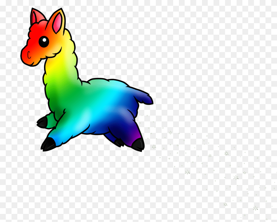 Rainbow Llama, Art, Graphics Png