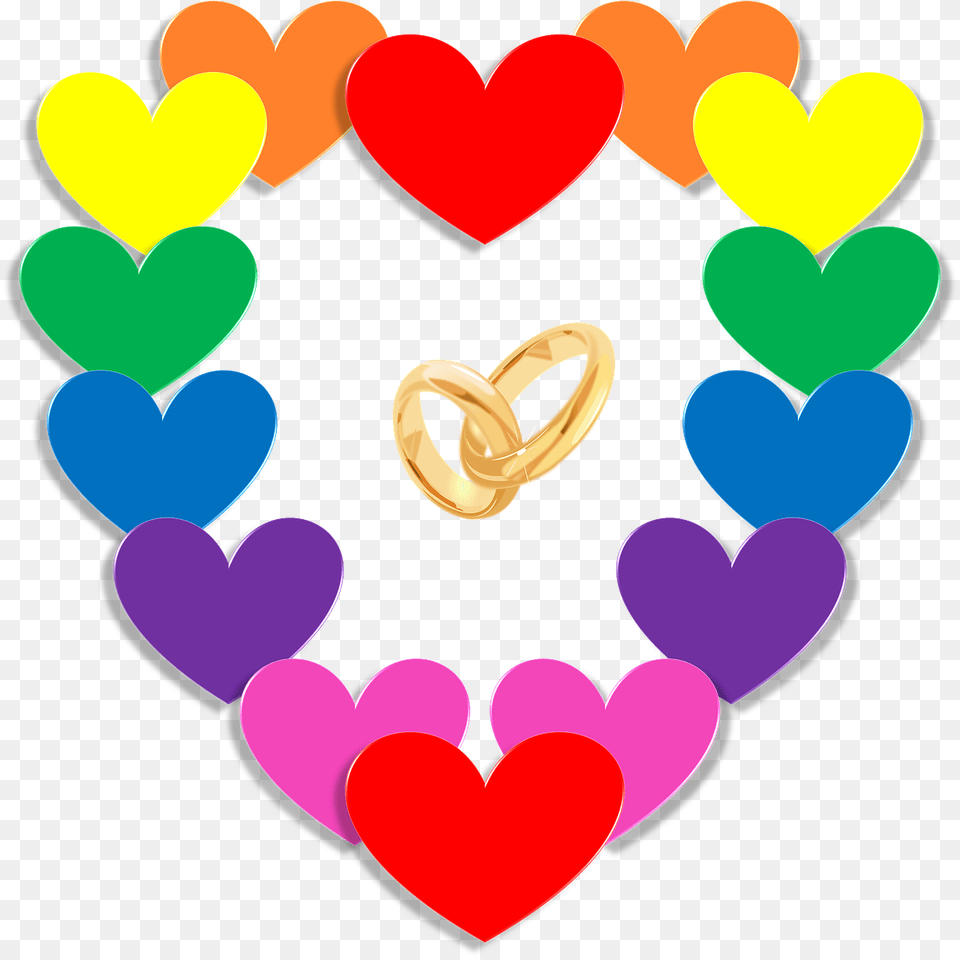 Rainbow Marriage Equality Symbol, Heart Free Transparent Png