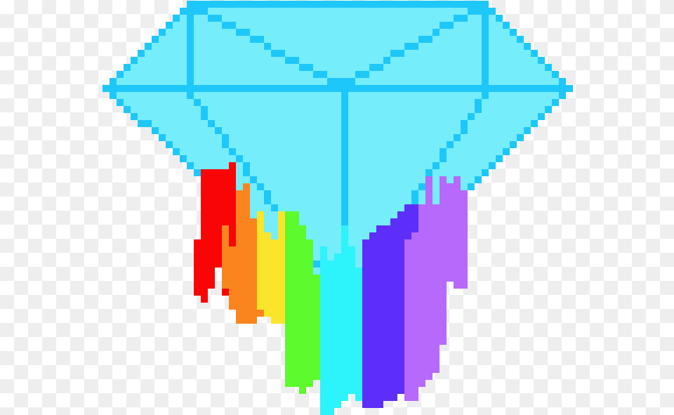 Rainbow Melting Diamond Melting Diamond Pixel, Toy, Kite Free Transparent Png