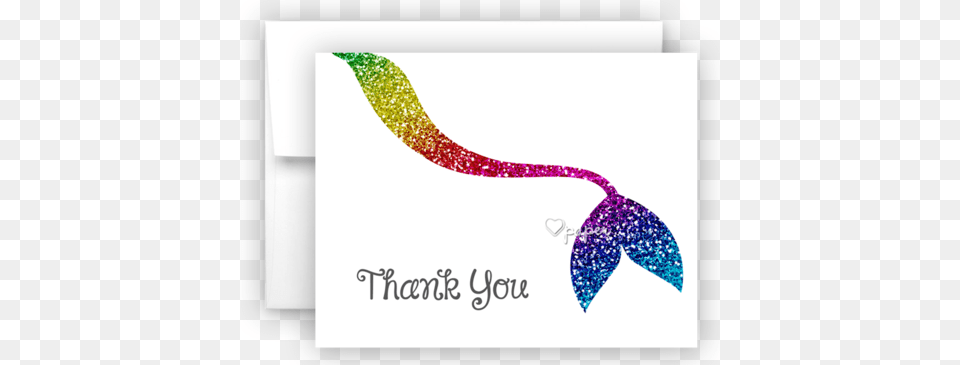 Rainbow Mermaid Tail Thank You Cards Note Card Stationery Stationery, Paper, Envelope, Greeting Card, Mail Free Png