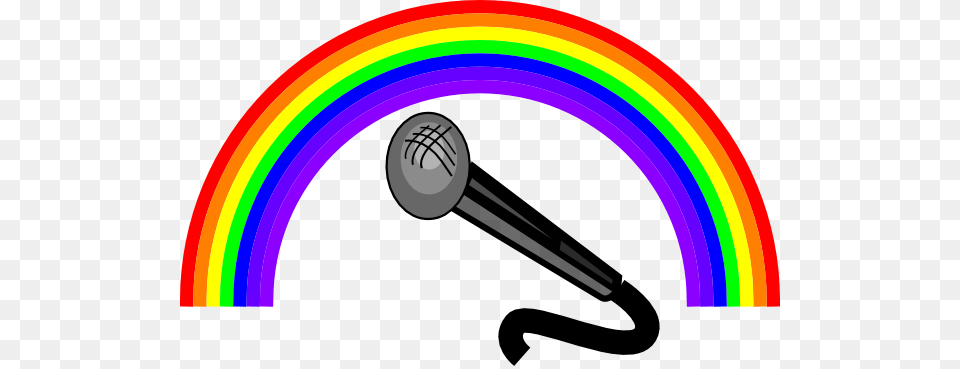 Rainbow Mic Clip Art, Electrical Device, Microphone Free Png