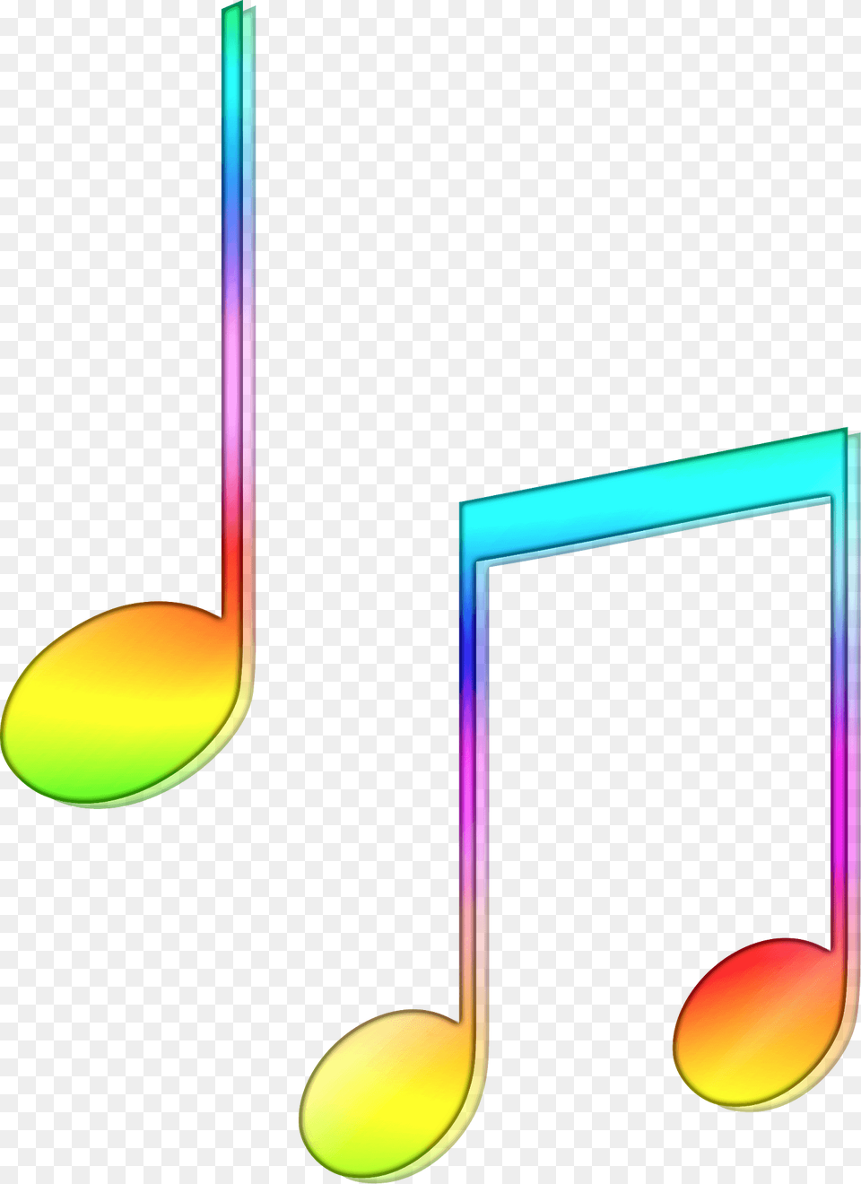 Rainbow Music Notes Clipart, Cutlery, Spoon, Art, Graphics Png